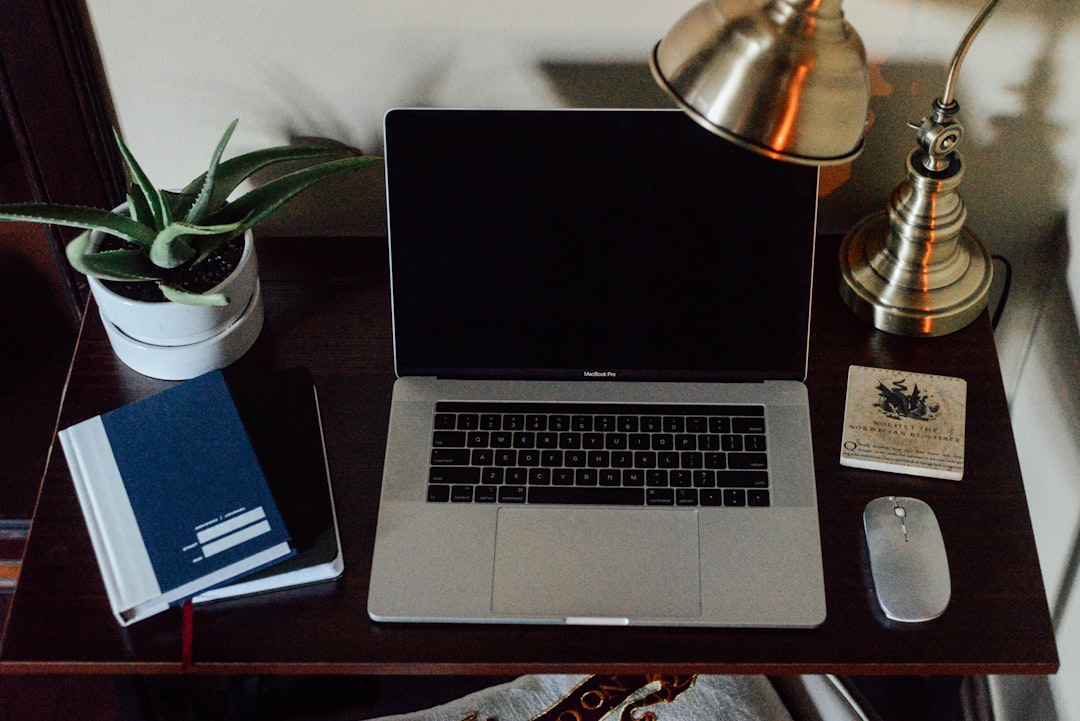 home office desk laptop expense tracking