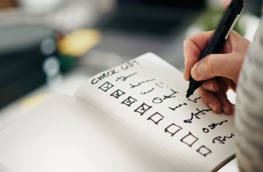preparation checklist planning notebook