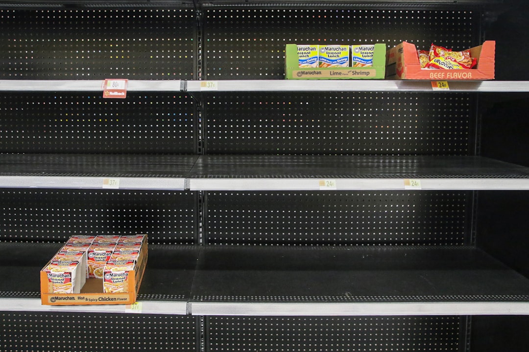 empty shelves unsold inventory store